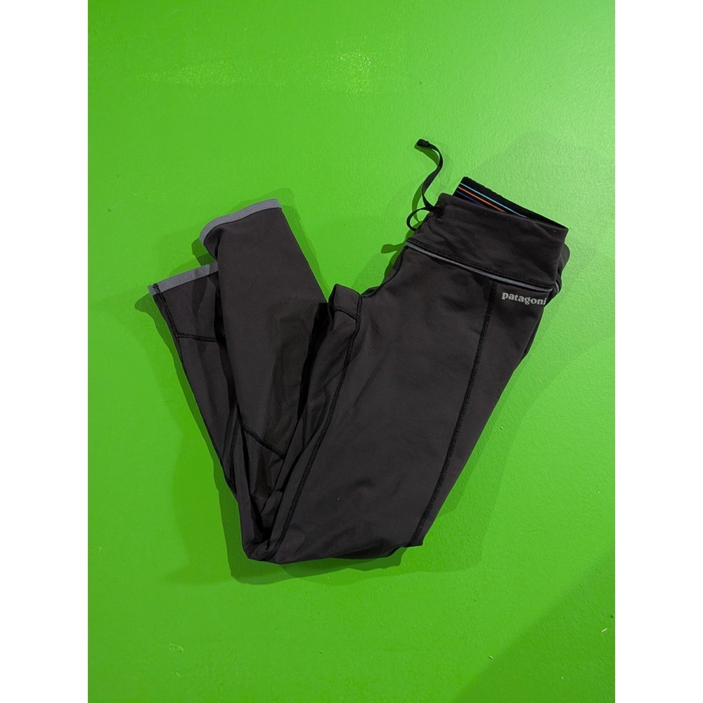 Patagonia‎ Crop Leggings Black Small 23" Inseam Hiking Athletic Pant